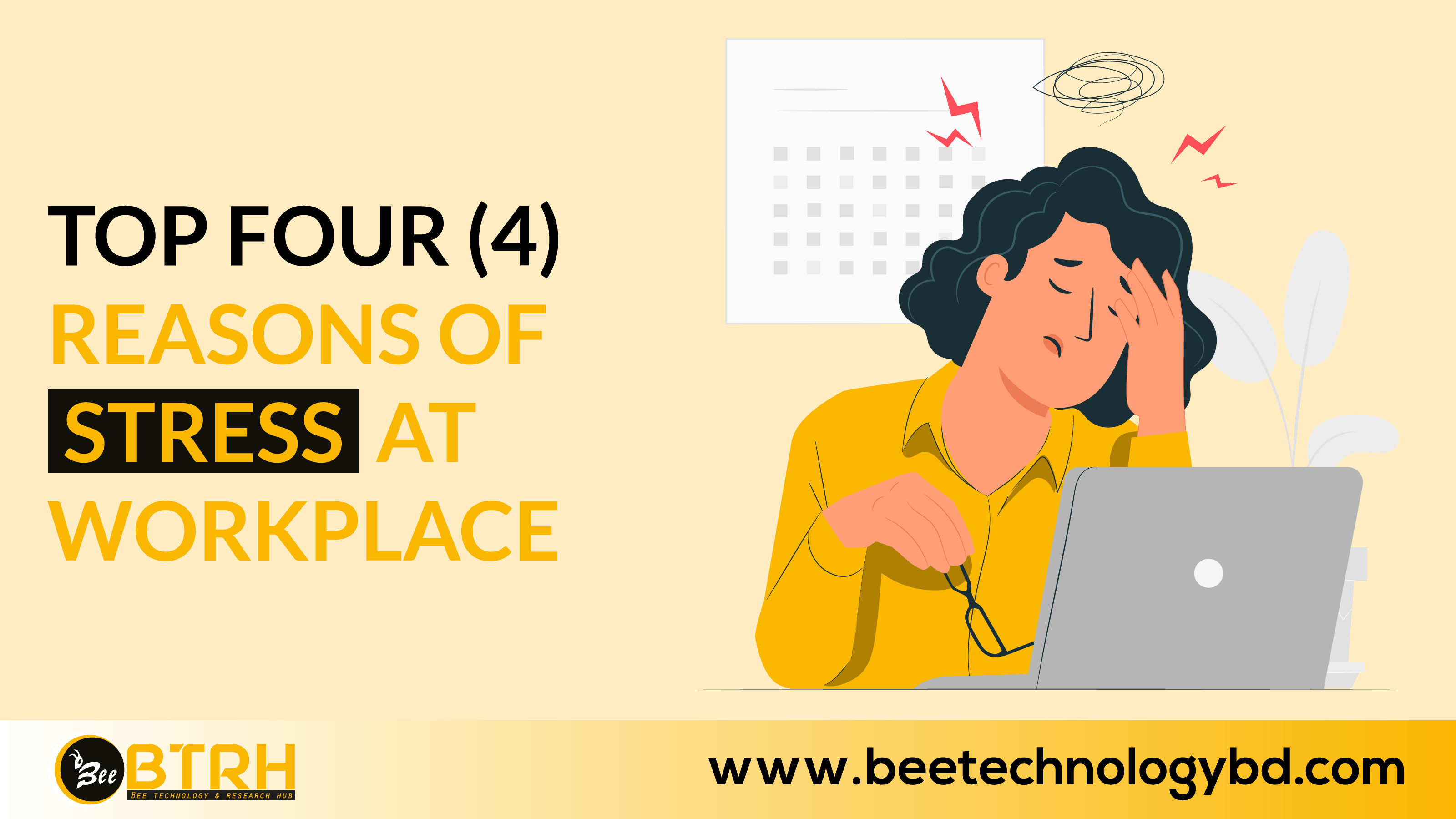 Top four reasons of stress at workplace